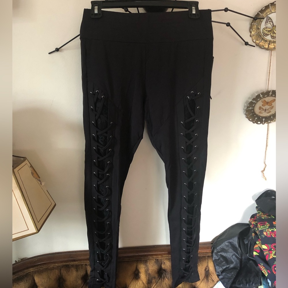 Killstar lace up leggings